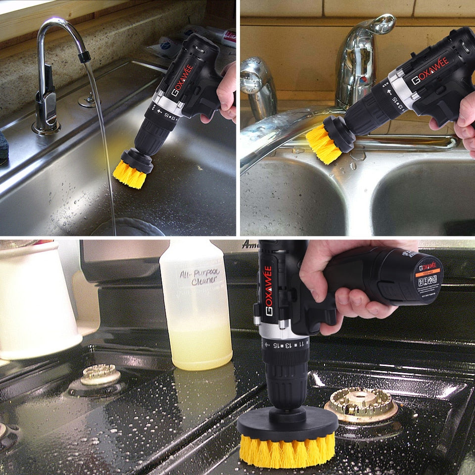 Xtreme Power Drill Cleaning Brush Set