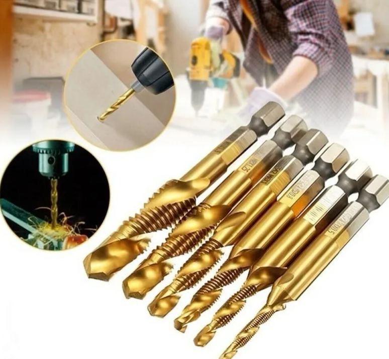 6 Piece Easy Tap Drill Set (Metric/US(SAE) Units)