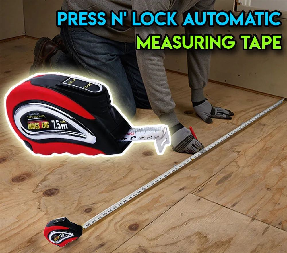 Press N' Lock Automatic Measuring Tape