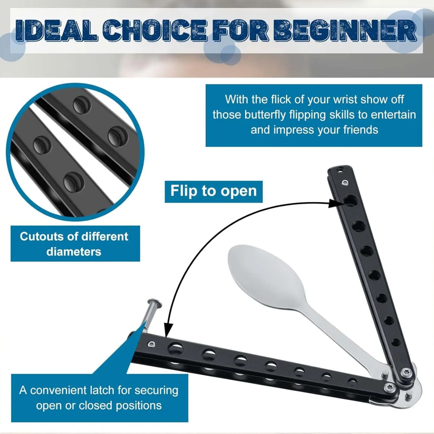 EDC Pocket Utility Knife with 10 Pcs of No. 24 Replaceable Blades