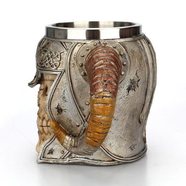 Viking Horned Demon Skull mug