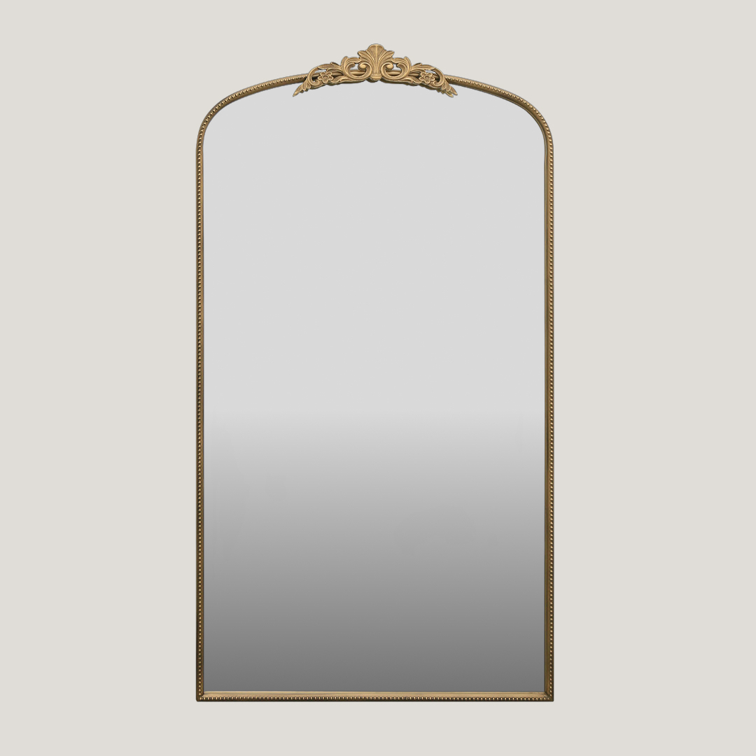 Arielle - Chateau Arch Mirror, Extra Large French Antique Louis Style Mirror (174CM X 96CM)