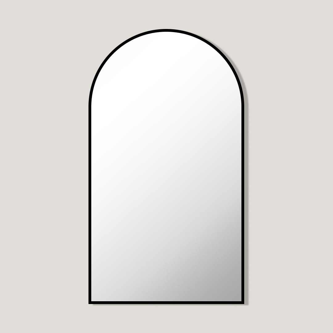Arkivo - Oversized Arch Mirror, Extra Wide | Leaner OR Wall Mirror, Metal Frame (200CM X 100CM)