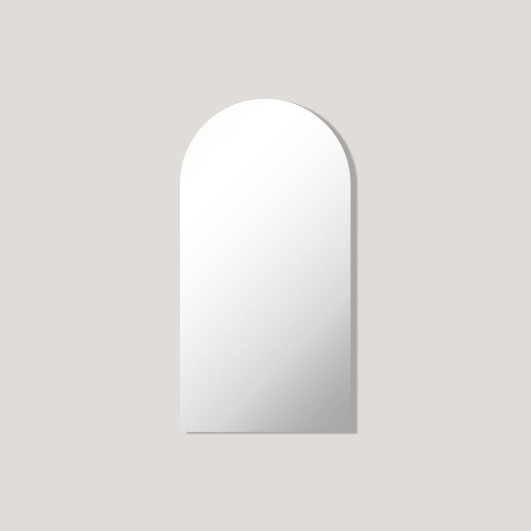 Edge - Frameless Arch Mirror, Arched Wall Mirror. Bed Side Mirror, (120CM X 50CM)