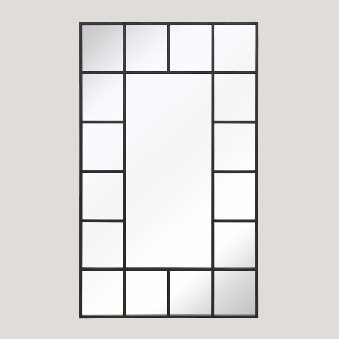 Foundry - Huge Full Length Window Mirror, Metal Window Mirror (200 x 1