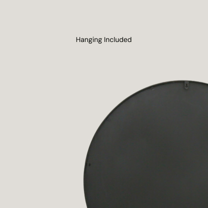 Brodie - Round Mirror with Flat Bottom | Modern Semi-Circle Metal Frame Wall Mirror (84CM X 80CM)