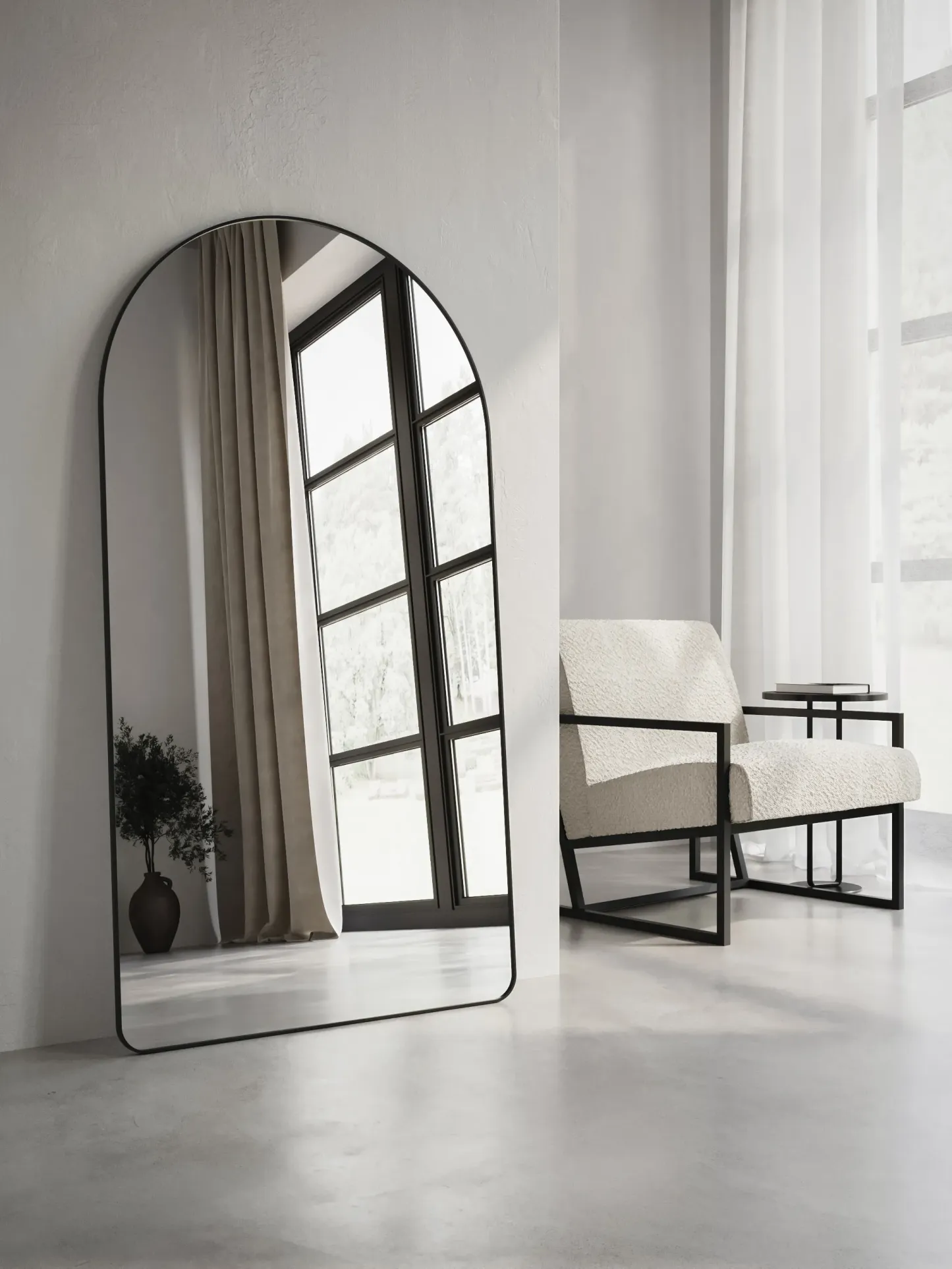 Arkivo Full Length Black Arch Mirror