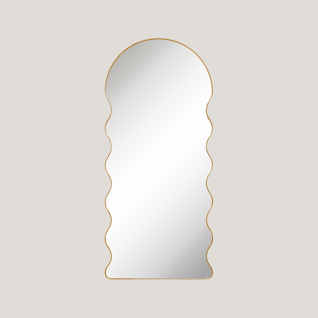Sienna - Irregular Wavy Mirror | Full Length Wavy Mirror (180CM X 80CM) Gold