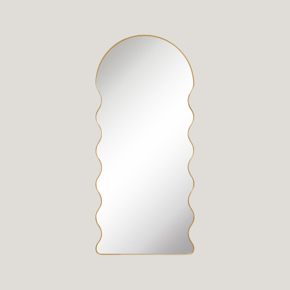 Sienna - Irregular Wavy Mirror | Full Length Wavy Mirror (180CM X 80CM) Gold