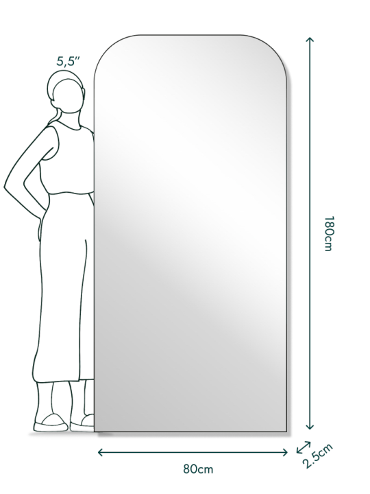 ARDOR Full Length Black Arch Mirror Mirror Maison