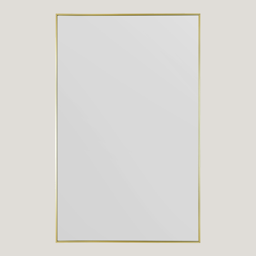 Brodie - Oversized - Gold Full Length Rectangle Mirror | Minimal Metal, Scandinavian Mirror (174CM X 110CM)