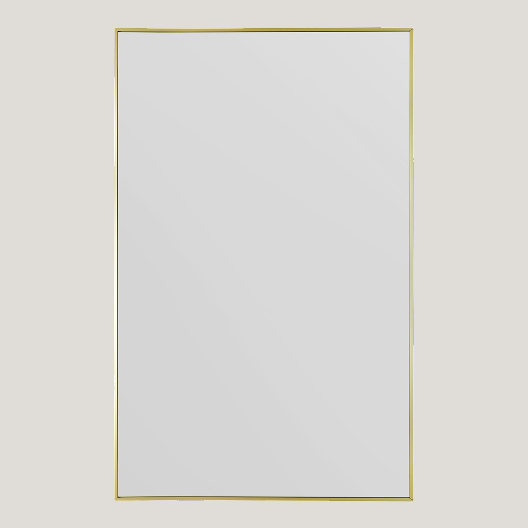 Brodie - Oversized - Gold Full Length Rectangle Mirror | Minimal Metal, Scandinavian Mirror (174CM X 110CM)