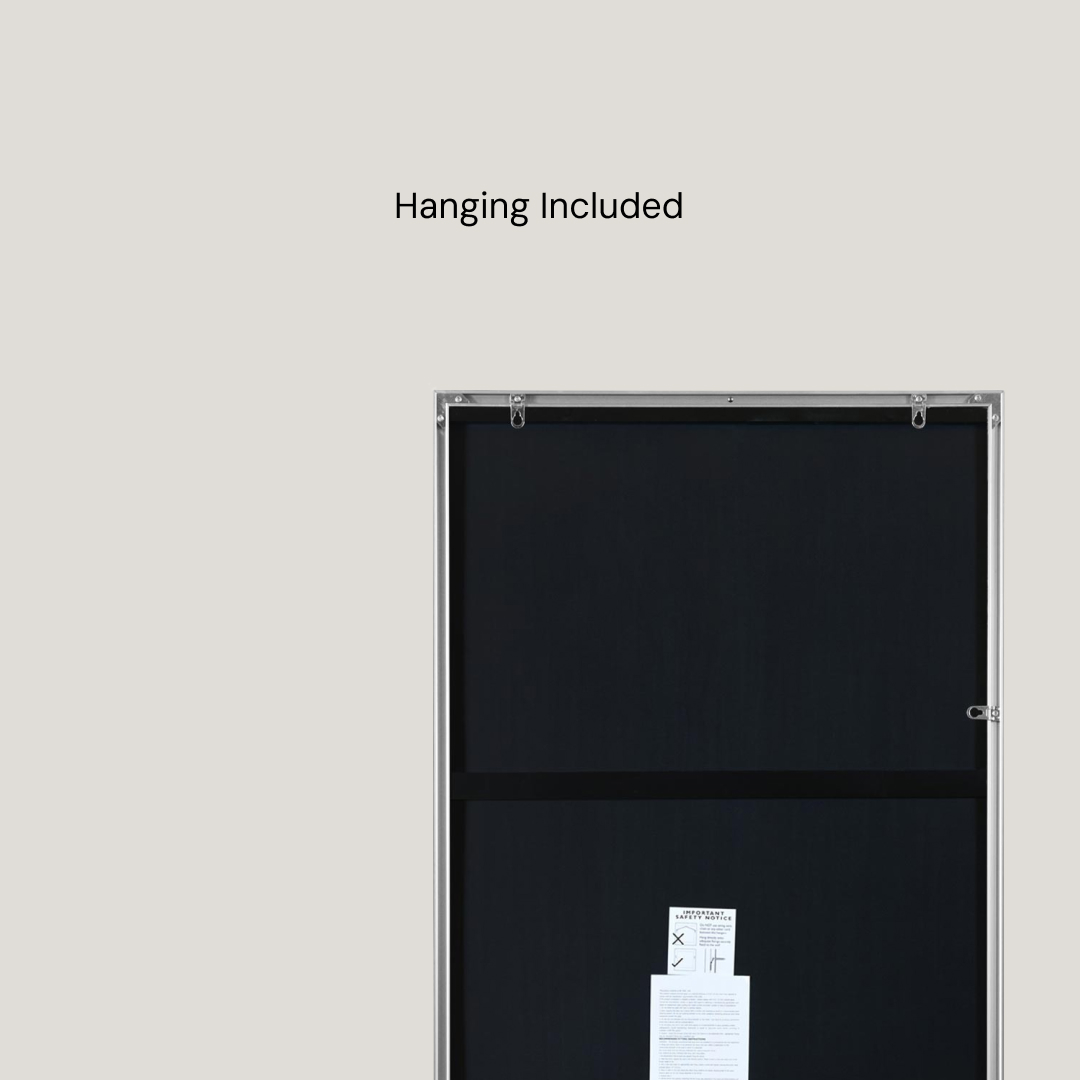 Brodie - Tall - Gold Full Length Rectangle Mirror | Minimal Metal, Scandinavian Mirror (174CM X 85CM) Silver