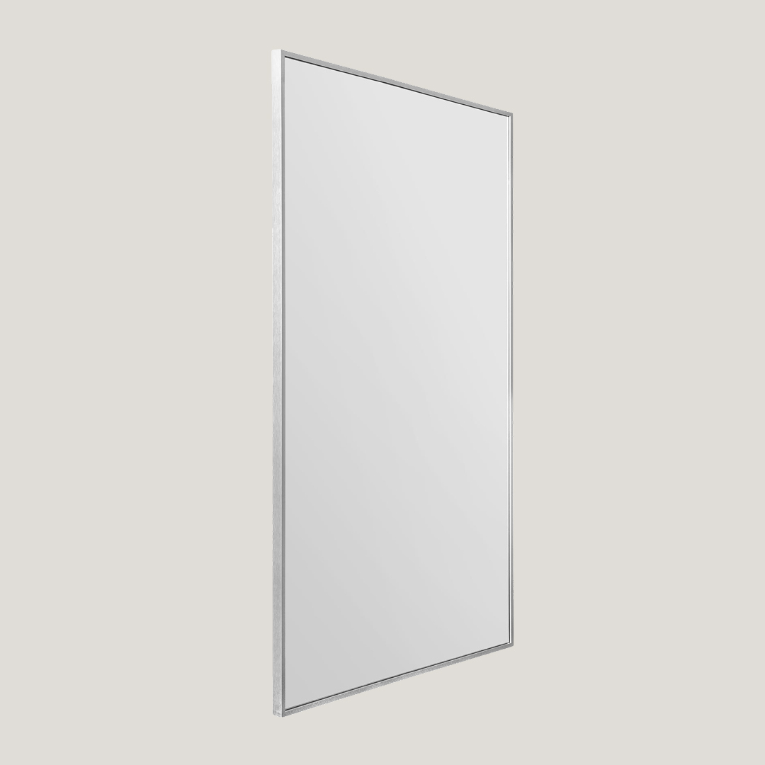 Brodie - Tall - Gold Full Length Rectangle Mirror | Minimal Metal, Scandinavian Mirror (174CM X 85CM) Silver