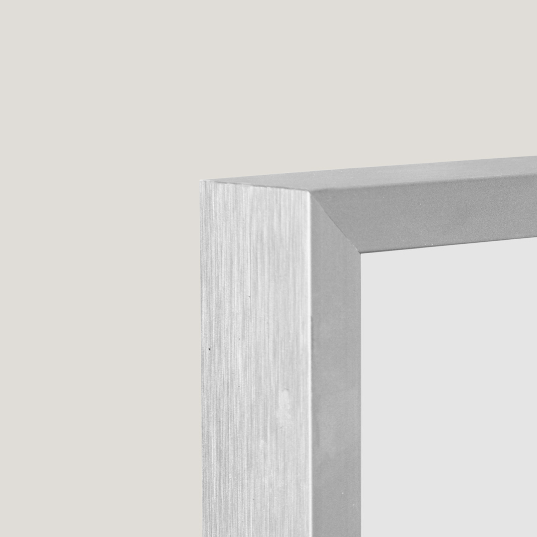 Brodie - Slim - Rectangle Mirror | Minimal Metal Scandinavian Mirror (120CM X 40CM) Silver