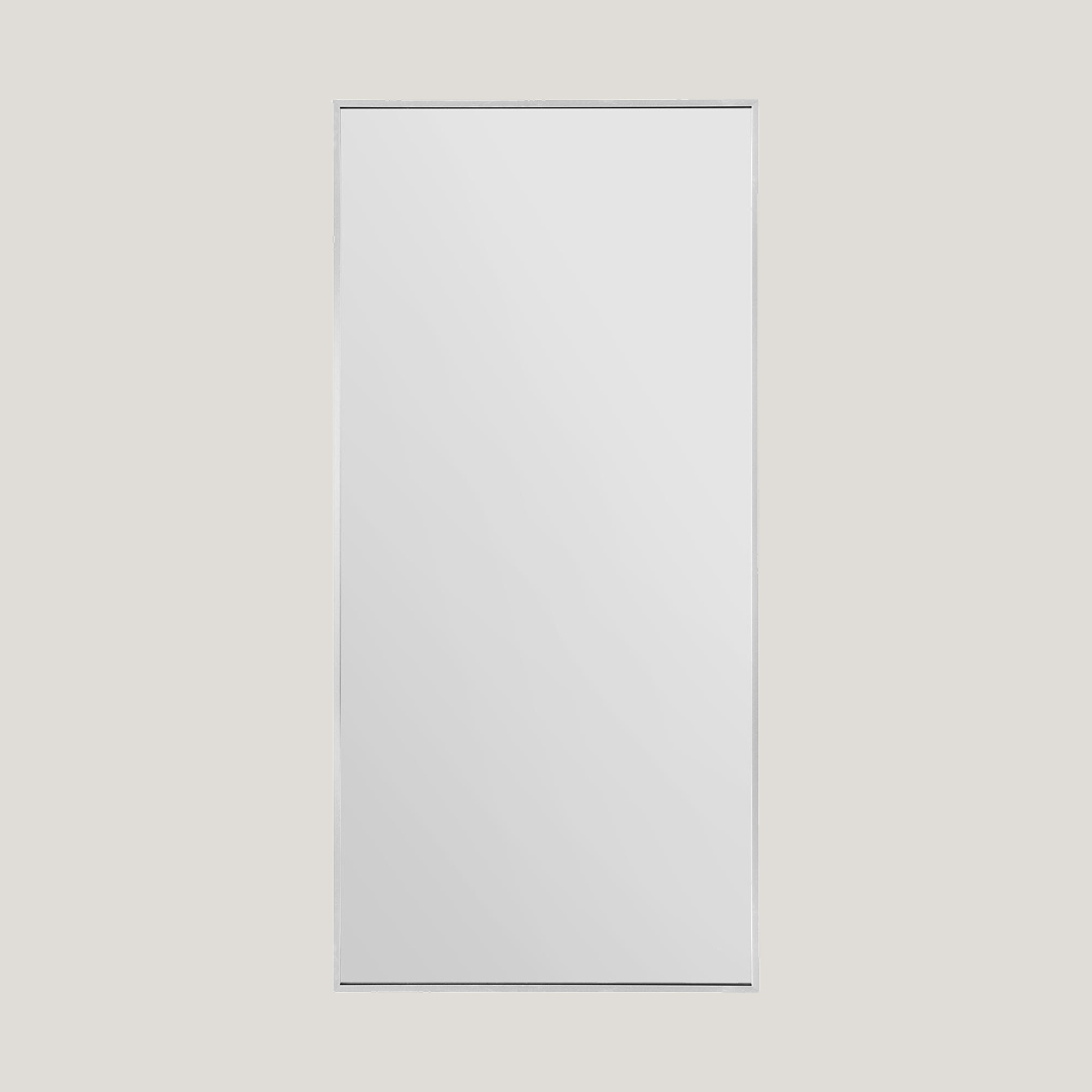 Brodie - Tall - Gold Full Length Rectangle Mirror | Minimal Metal, Scandinavian Mirror (174CM X 85CM) Silver