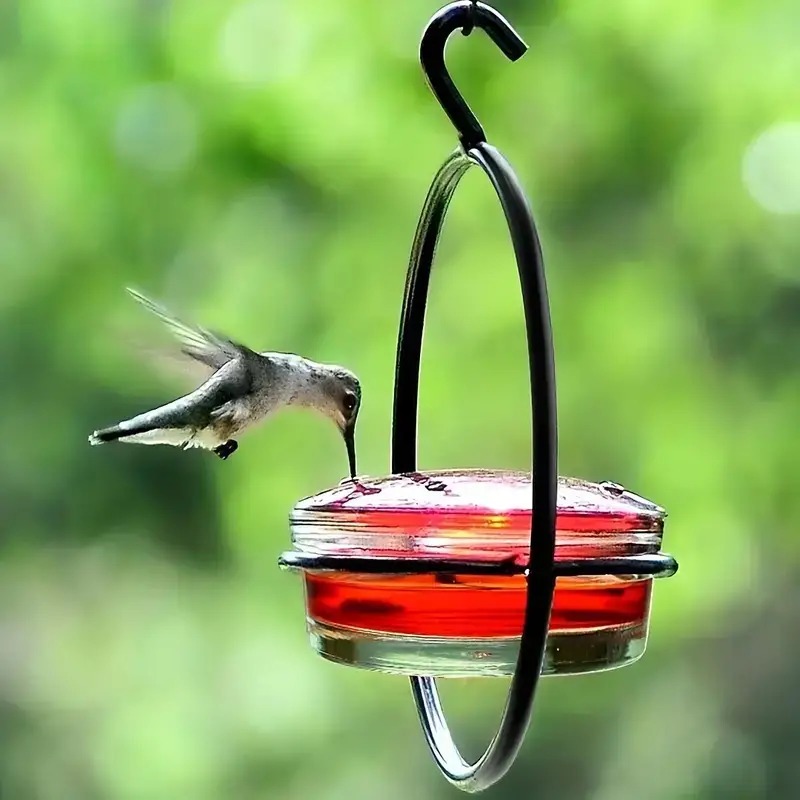 Linkable Metal and Glass Hummingbird Feeder