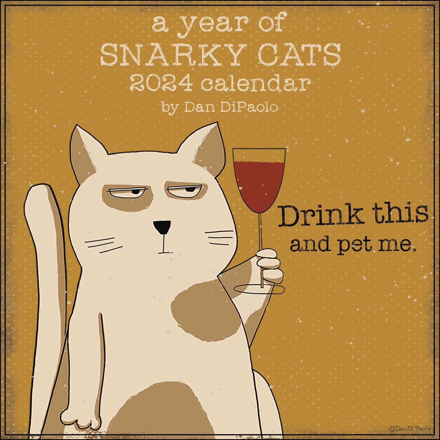 😸A Year of Snarky Cats 2024 Wall Calendar