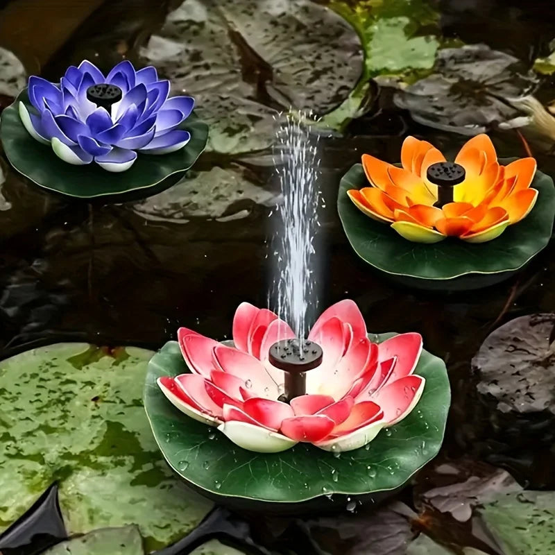 🔥Lotus Shaped Solar Fountain Pond Decorative