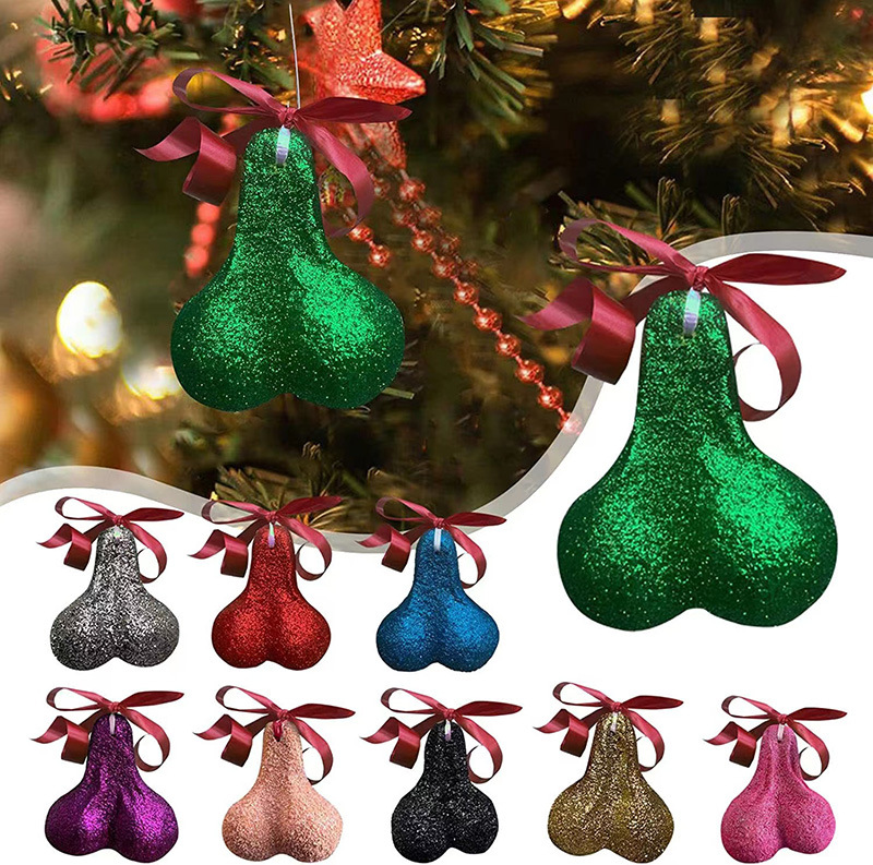 Spoofing Christmas Hanging Gifts - Colored Testicles