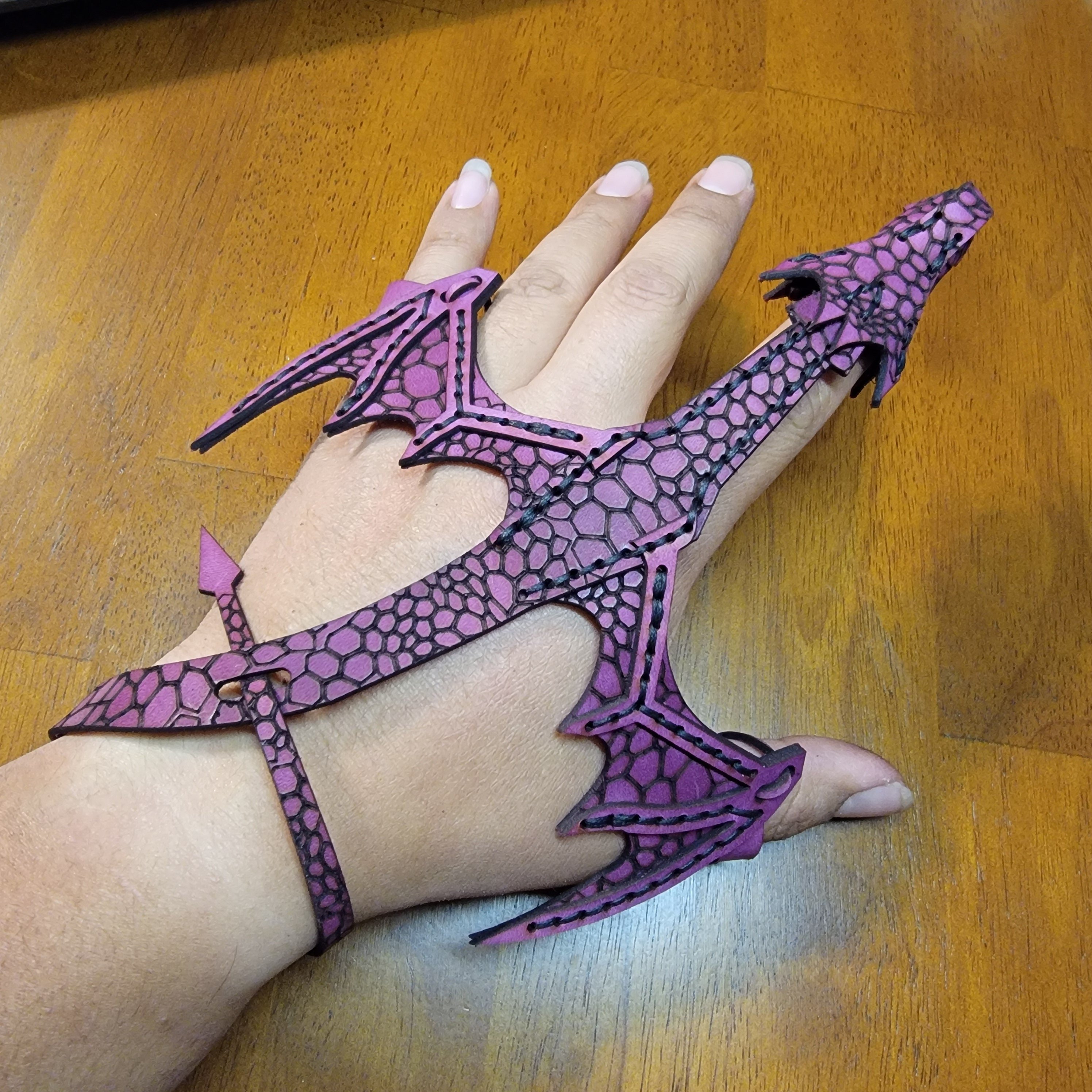 Leather Hand Dragon Bracelet