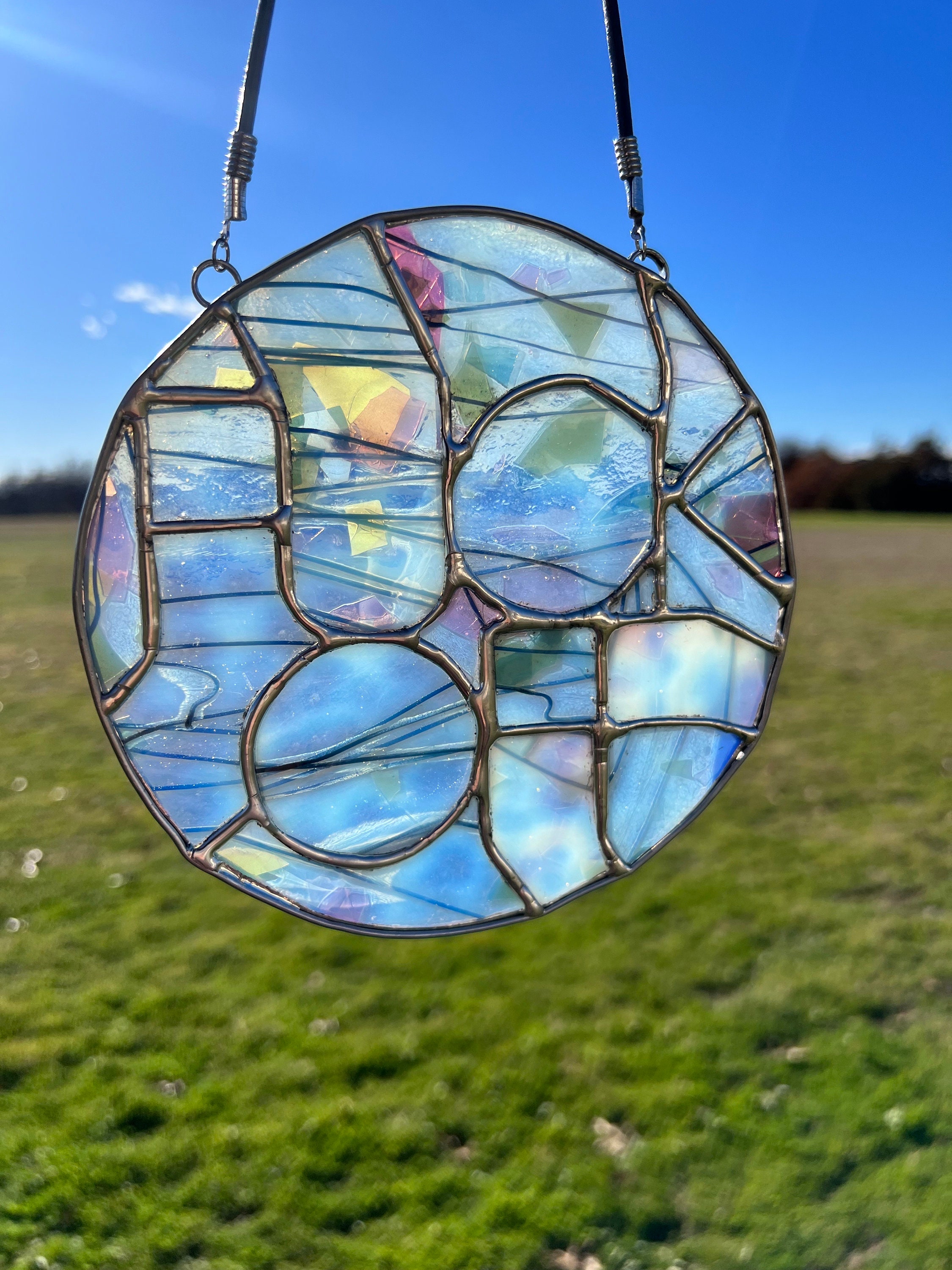 Funny Saying F OFF Stained Glass Hanging