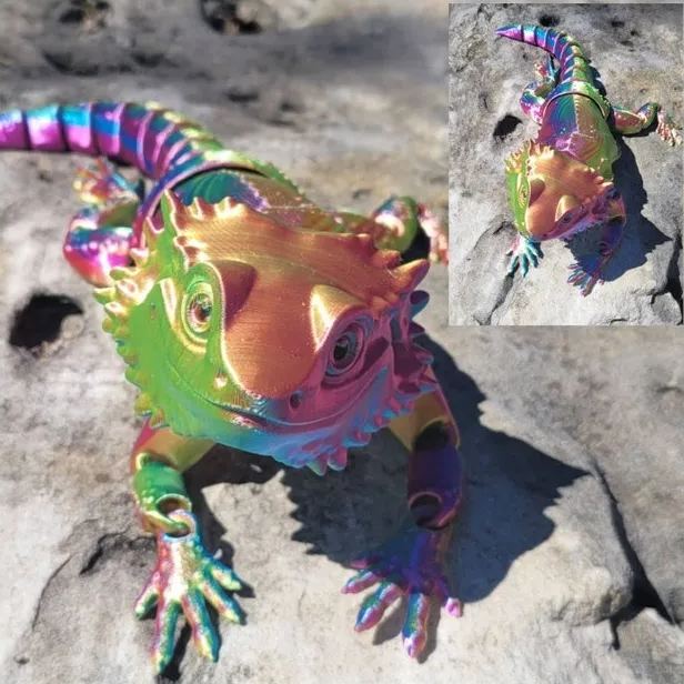 3D Printed Articulated Leopard Gecko
