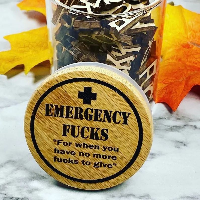 EMERGENCY F**K JAR- FUNNY GIVE A F**K JAR