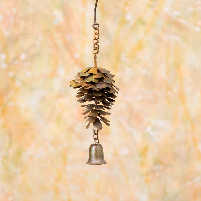 Pine Cone with Bell Ornament