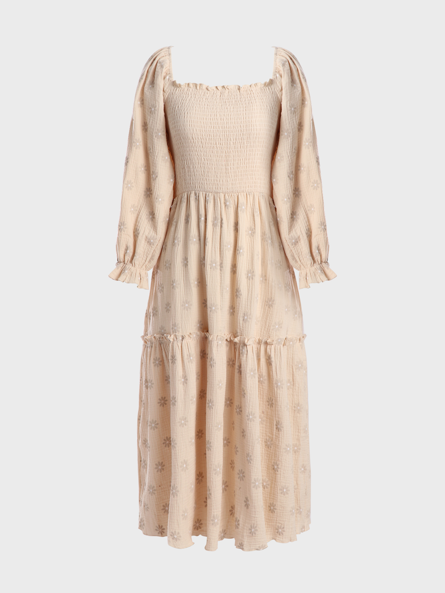 Lady Square-Neck Heronsbill Dress