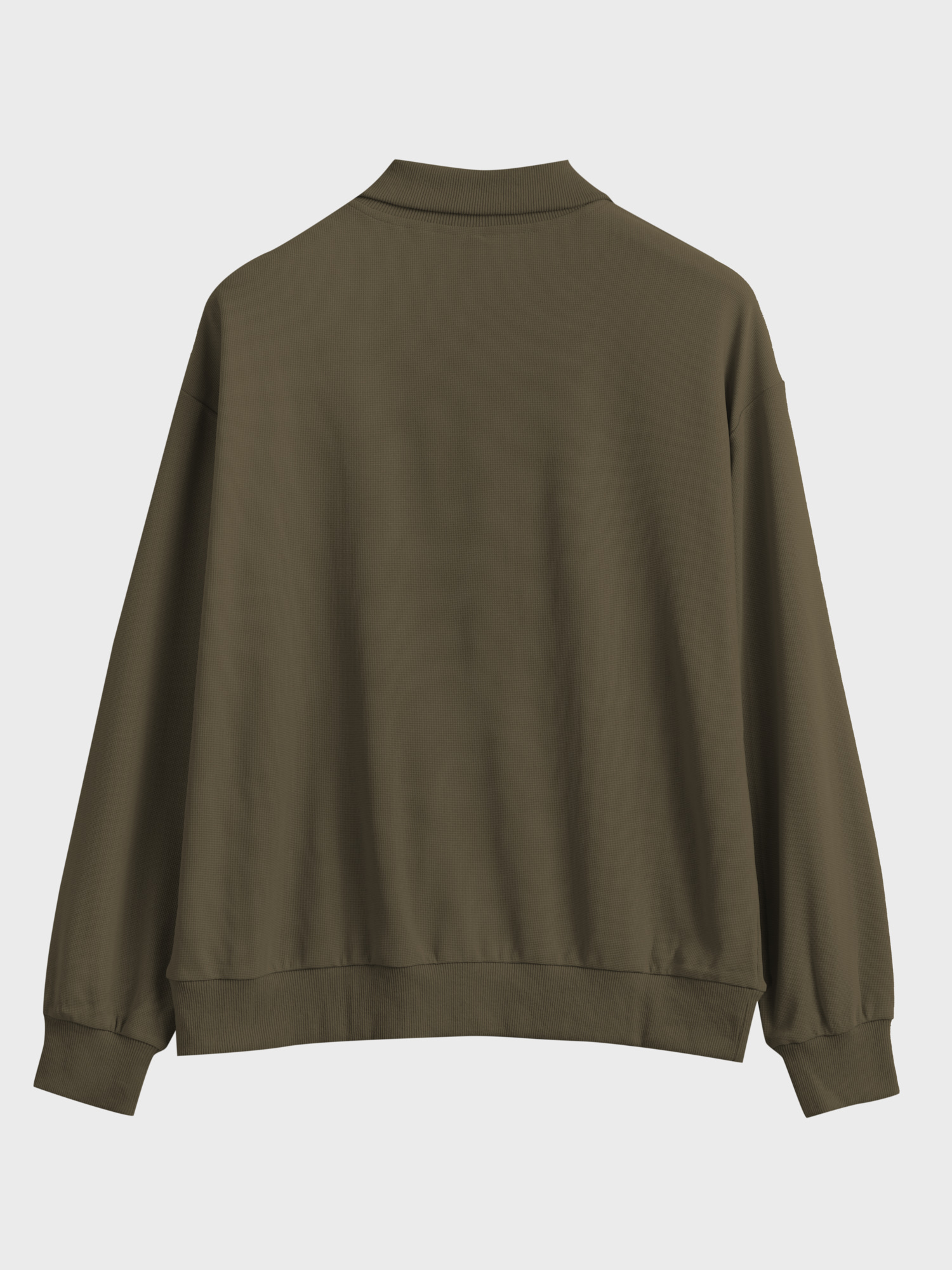 Half Zip Waffle Casual Set