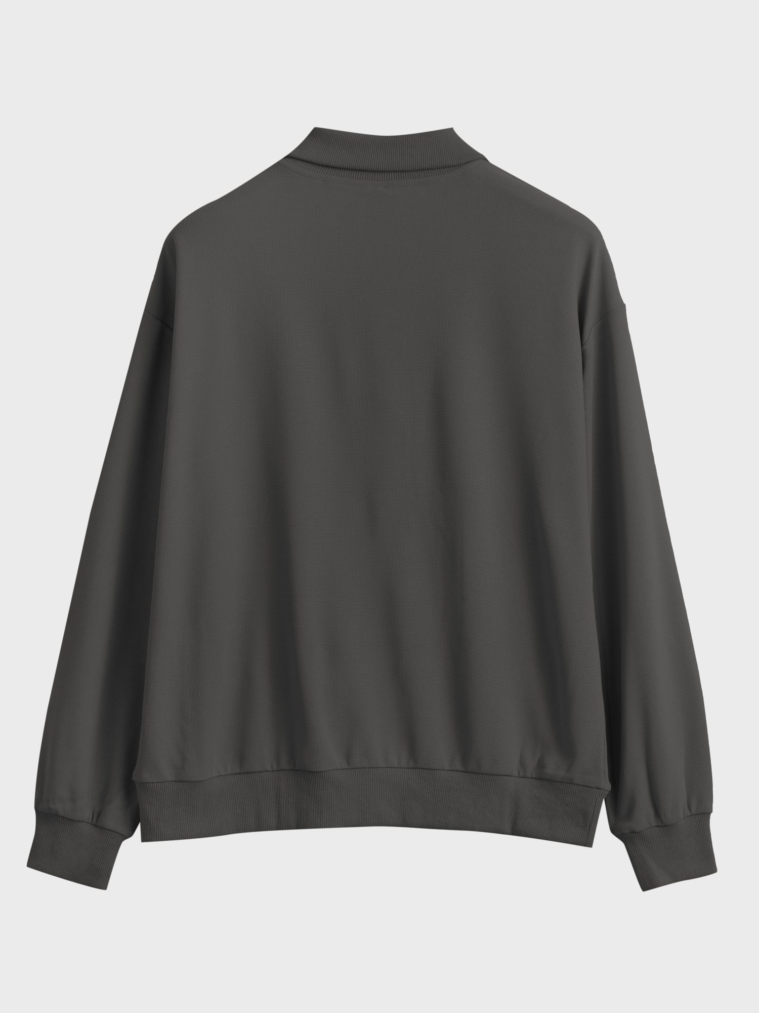 Half Zip Waffle Casual Set