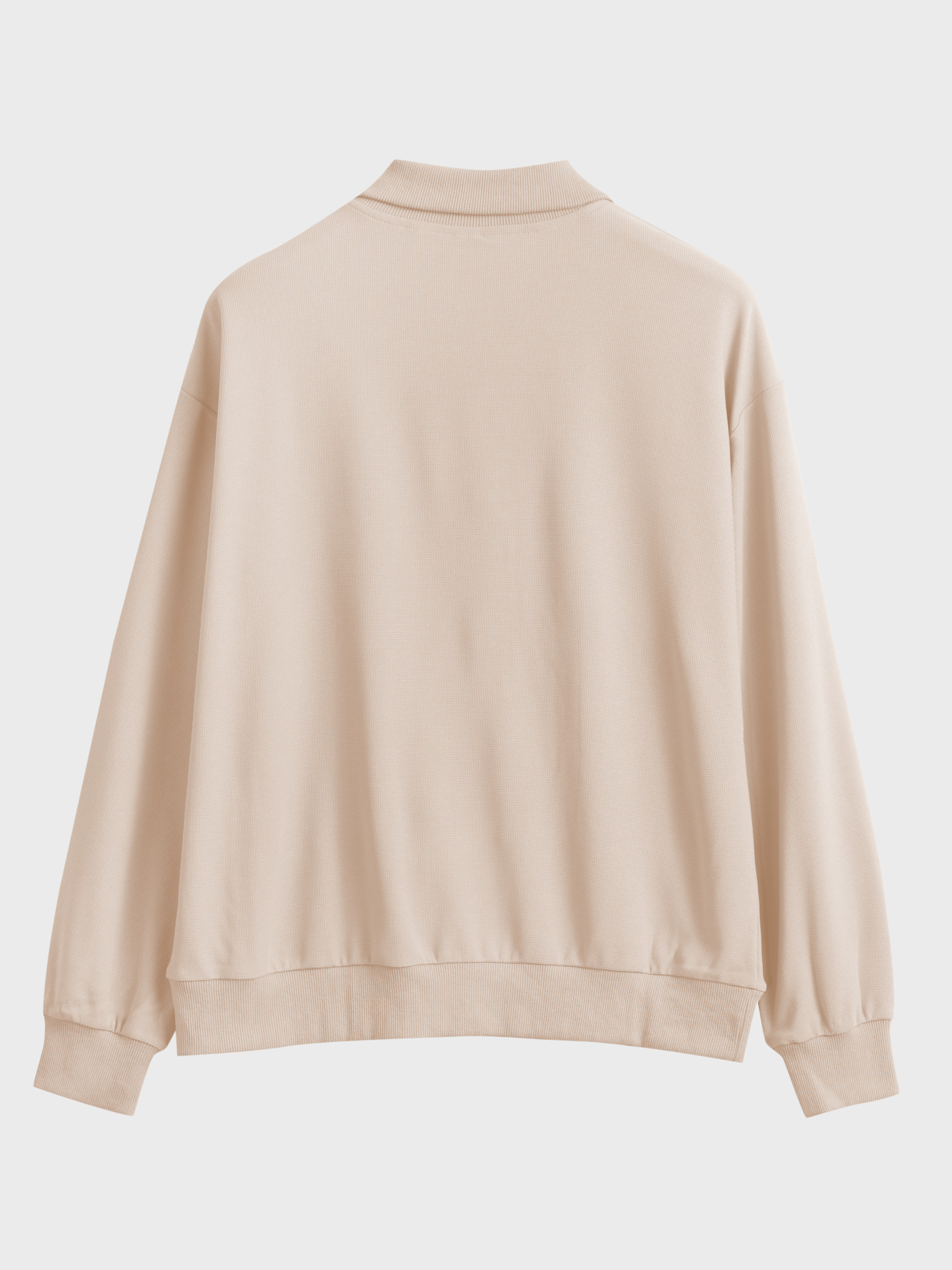 Half Zip Waffle Casual Set