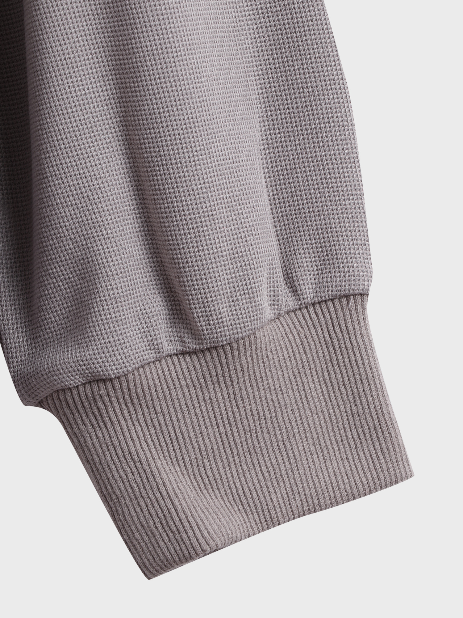 Half Zip Waffle Casual Set