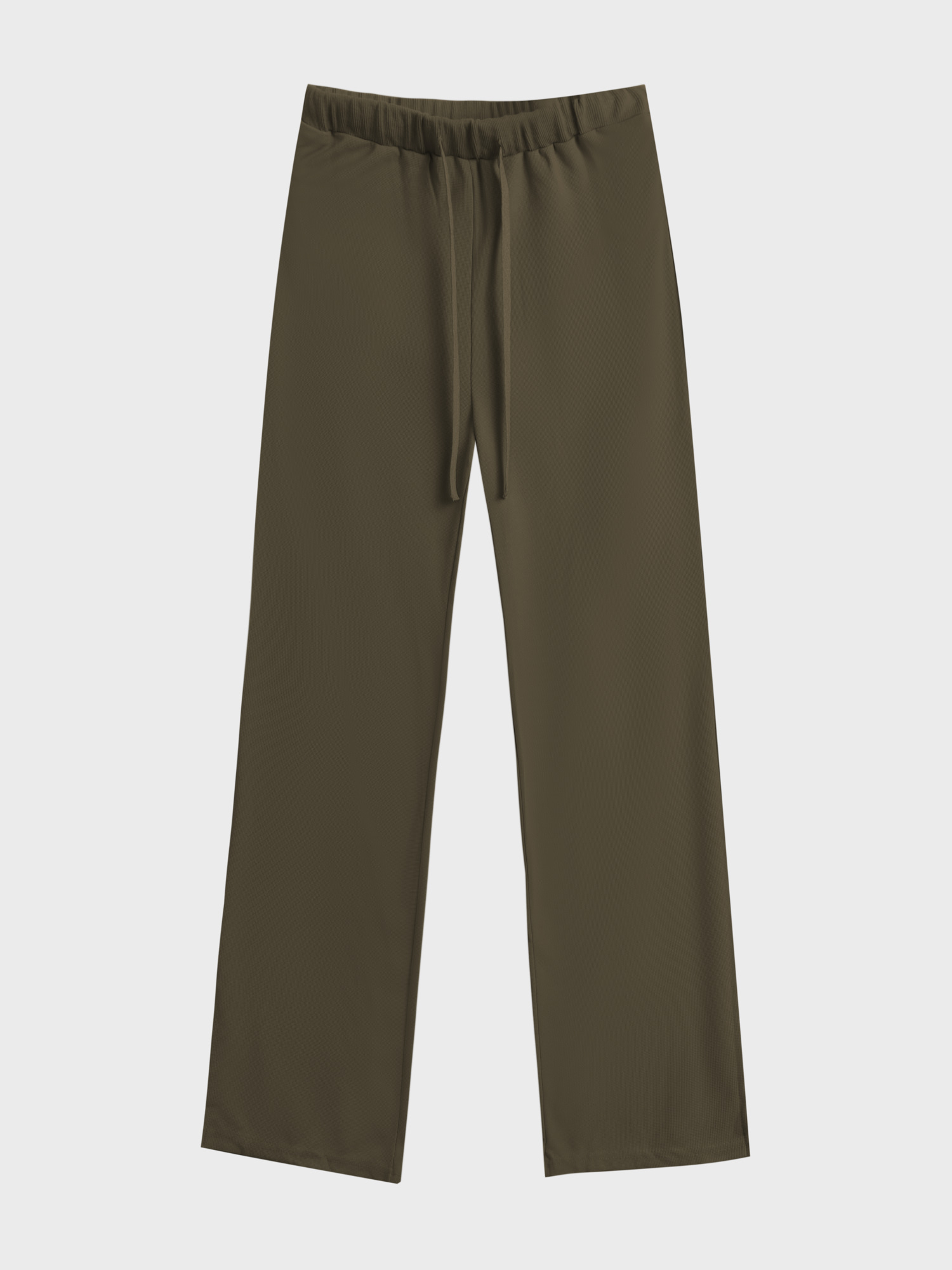 Half Zip Waffle Casual Set