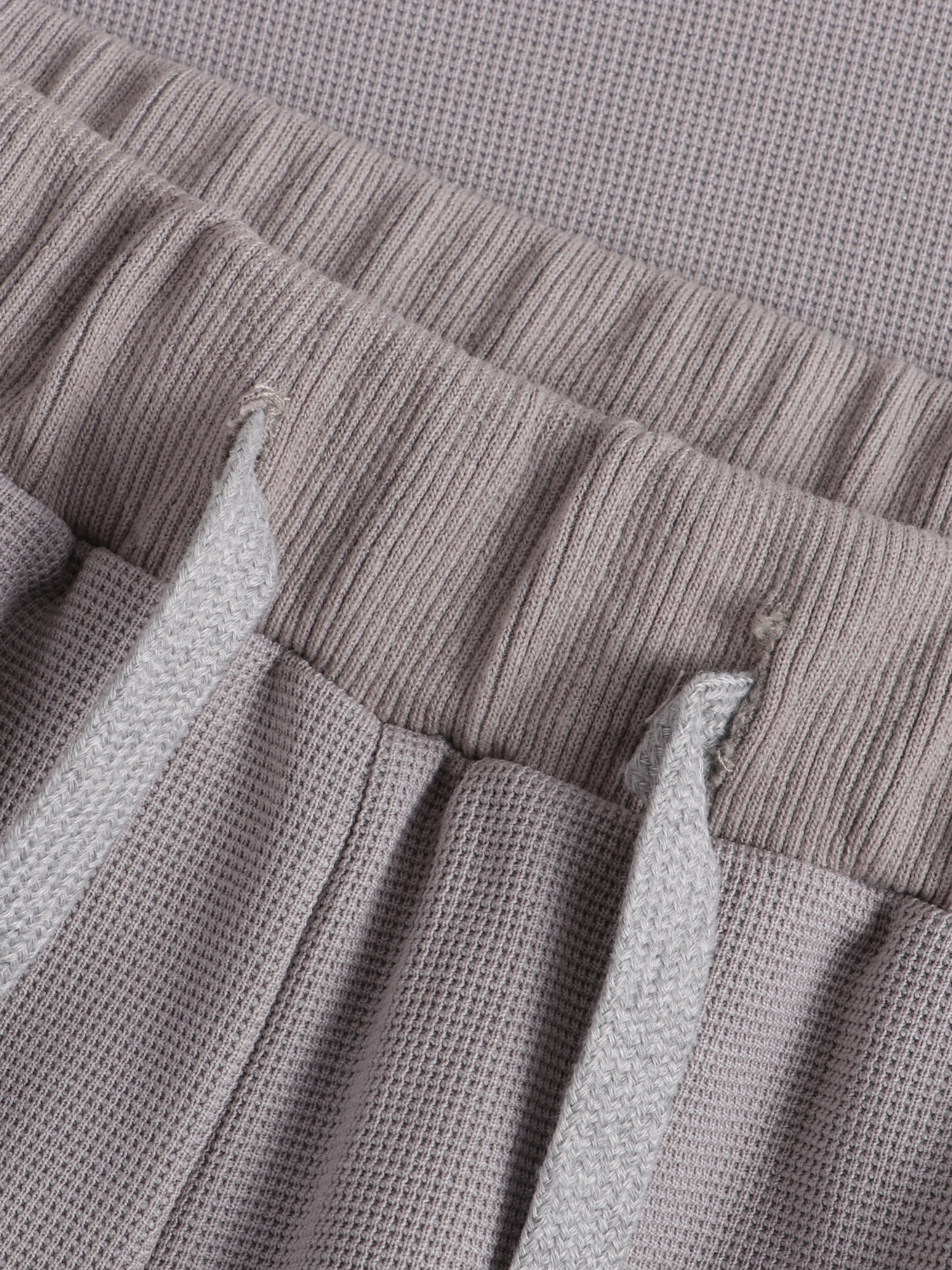 Half Zip Waffle Casual Set