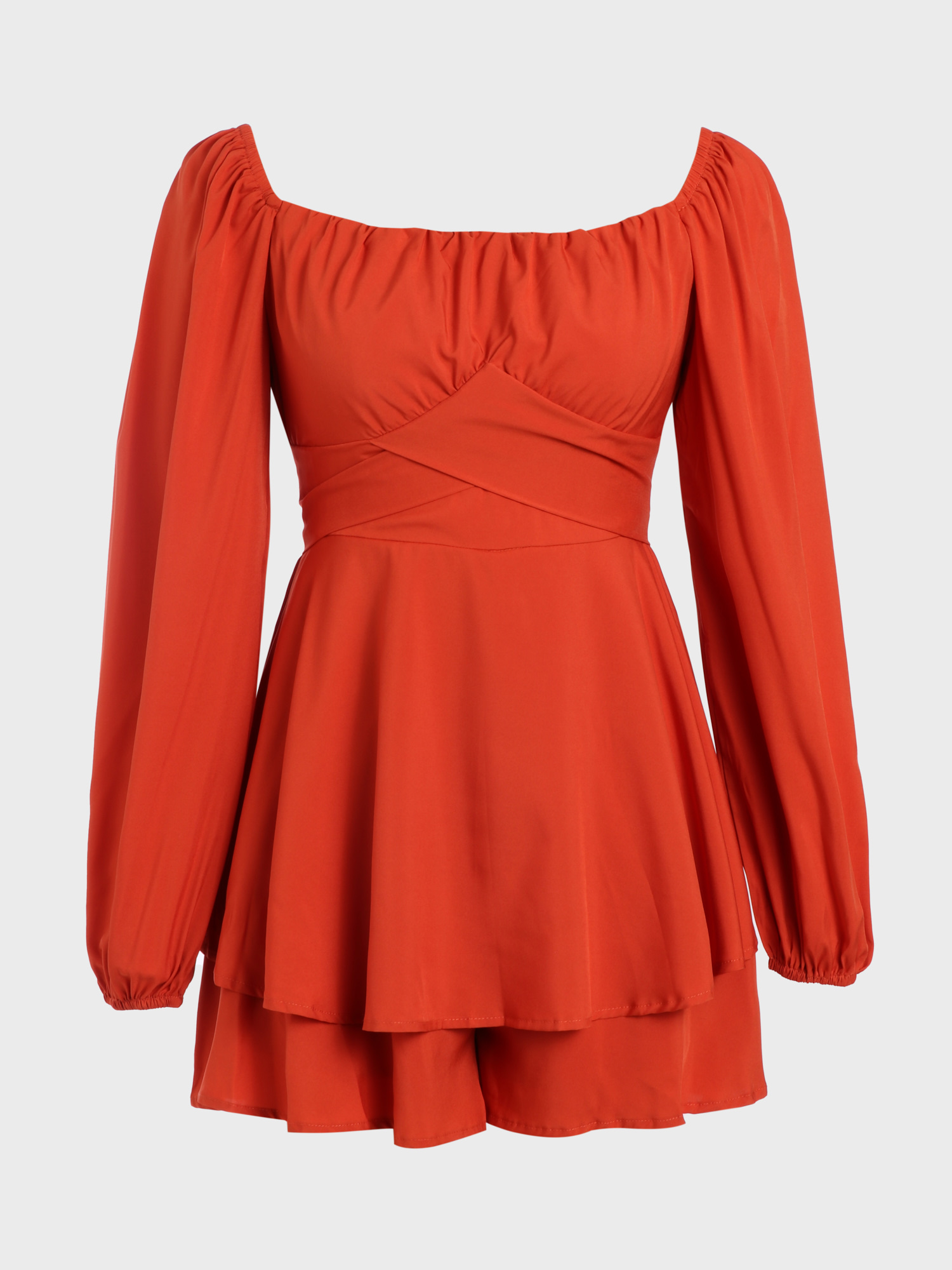 Fall Fashion Sweetheart-Neck Ruffled Skorts