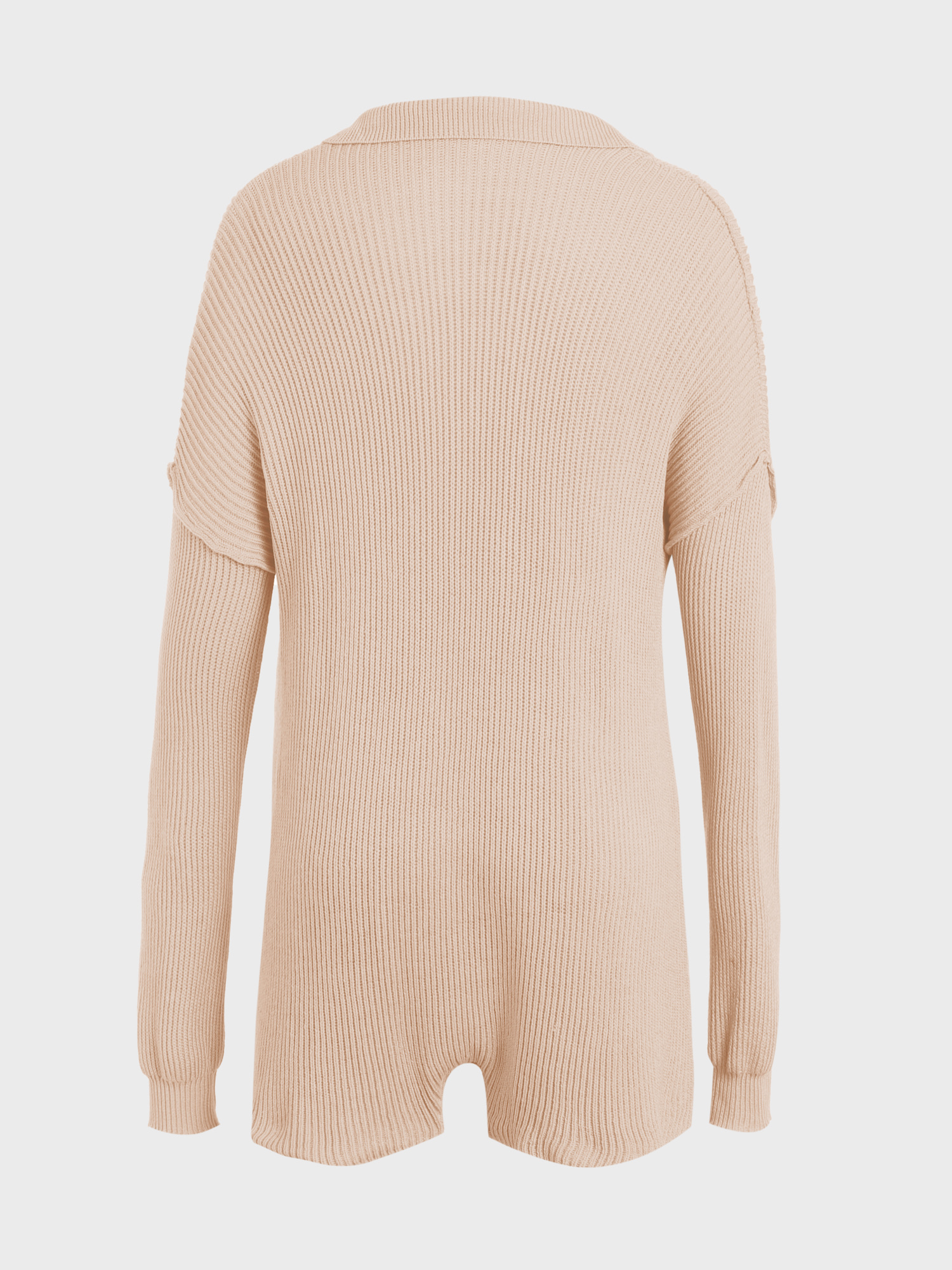 Laid-Back V-Neck Knit Romper