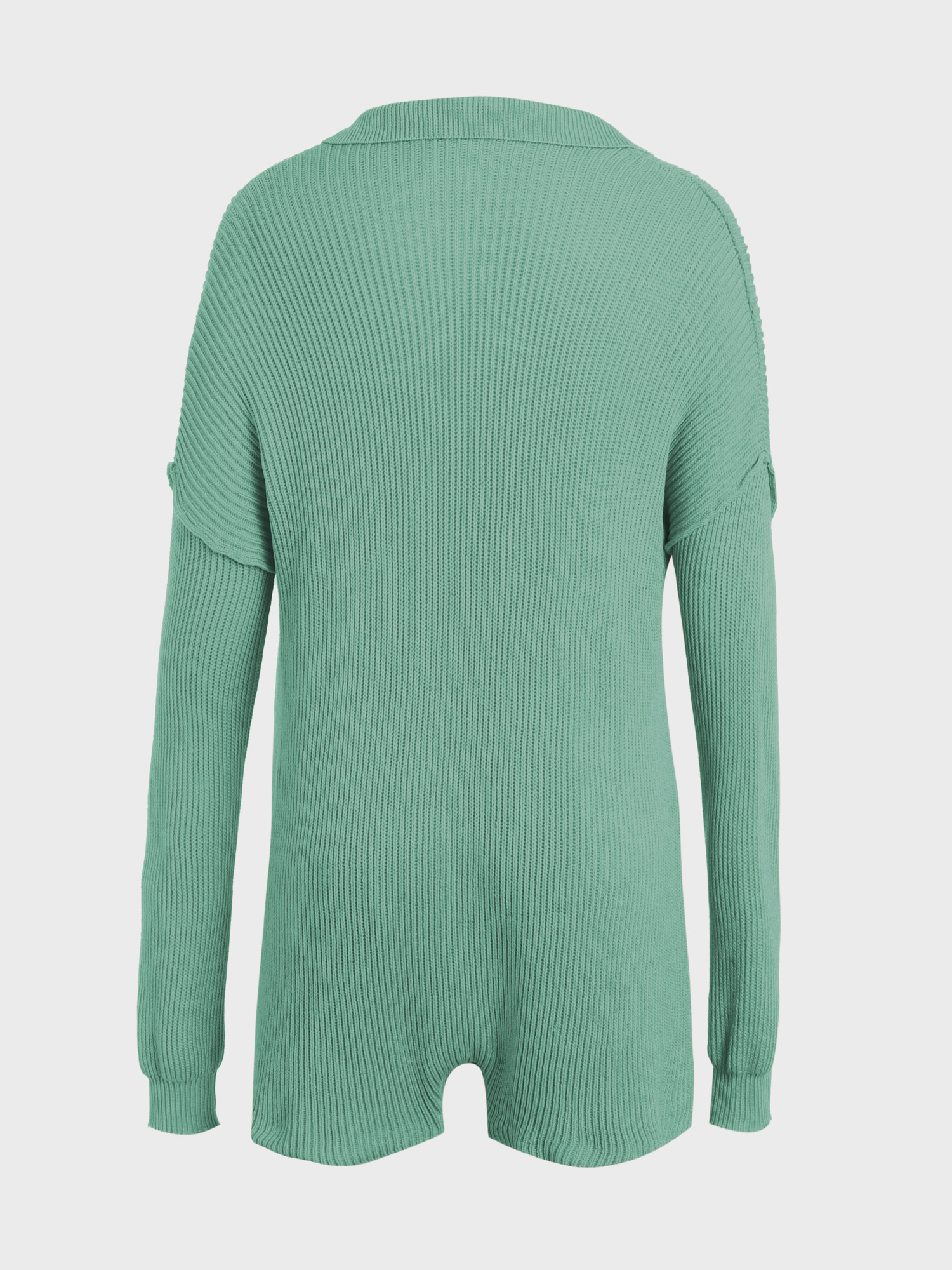 Laid-Back V-Neck Knit Romper