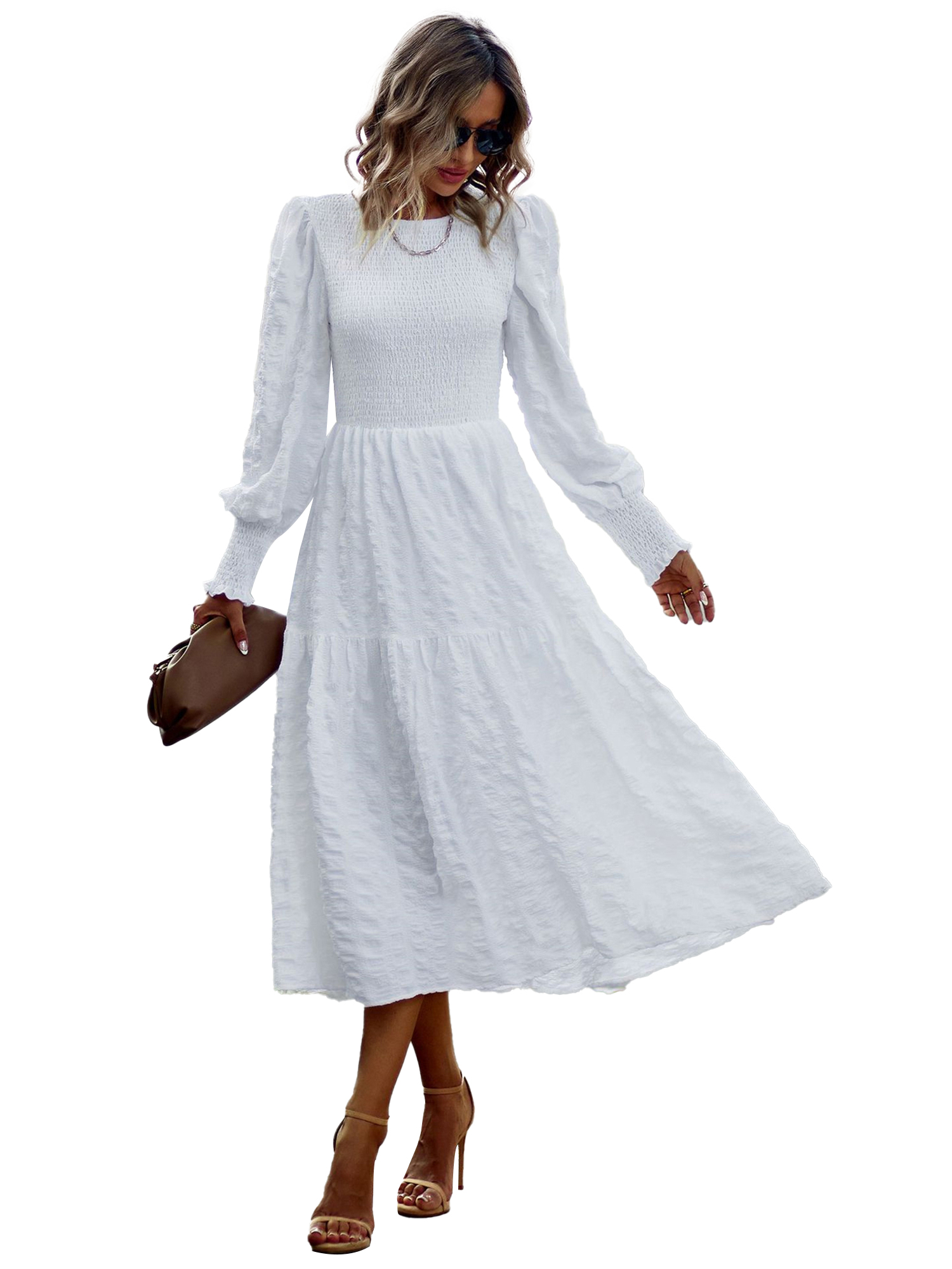 High-Grade  Elastic Billowing Dress