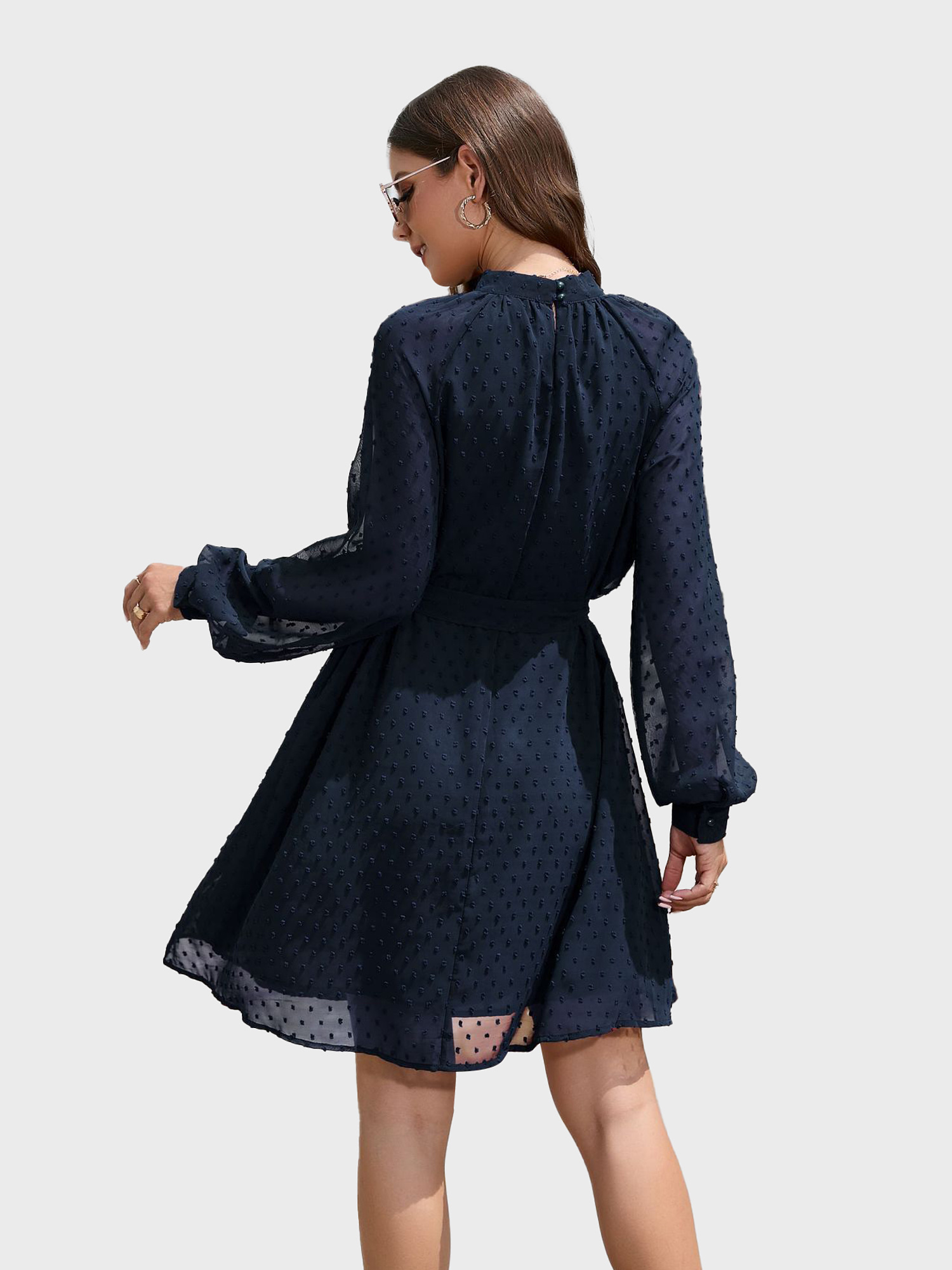 French Elegance Chiffon Mini Dress