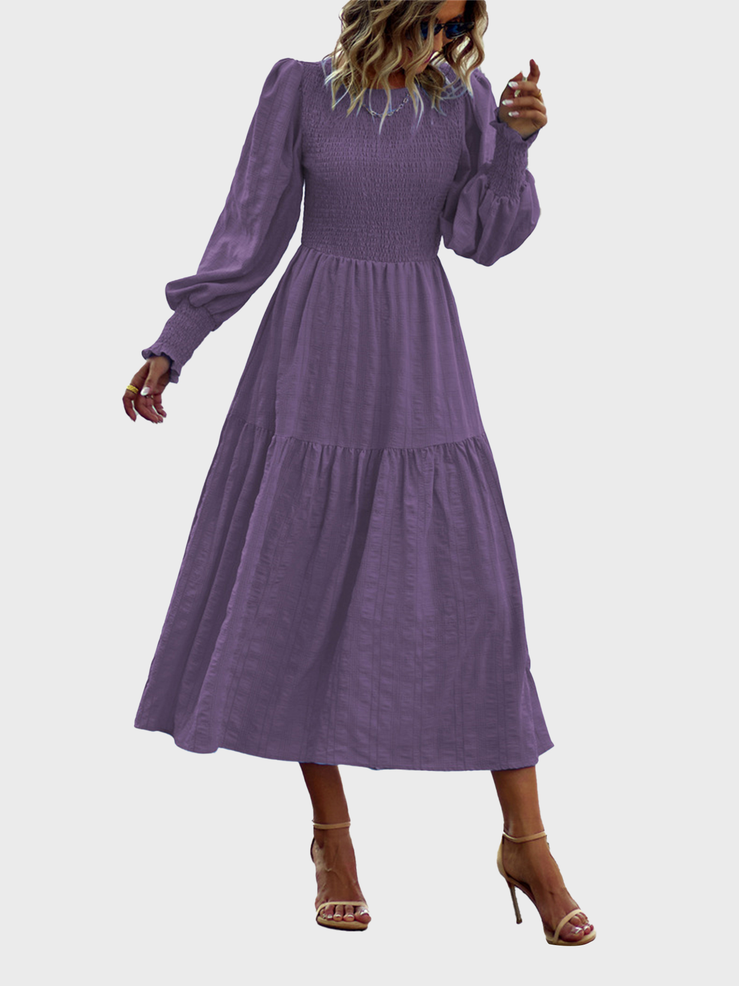 High-Grade  Elastic Billowing Dress