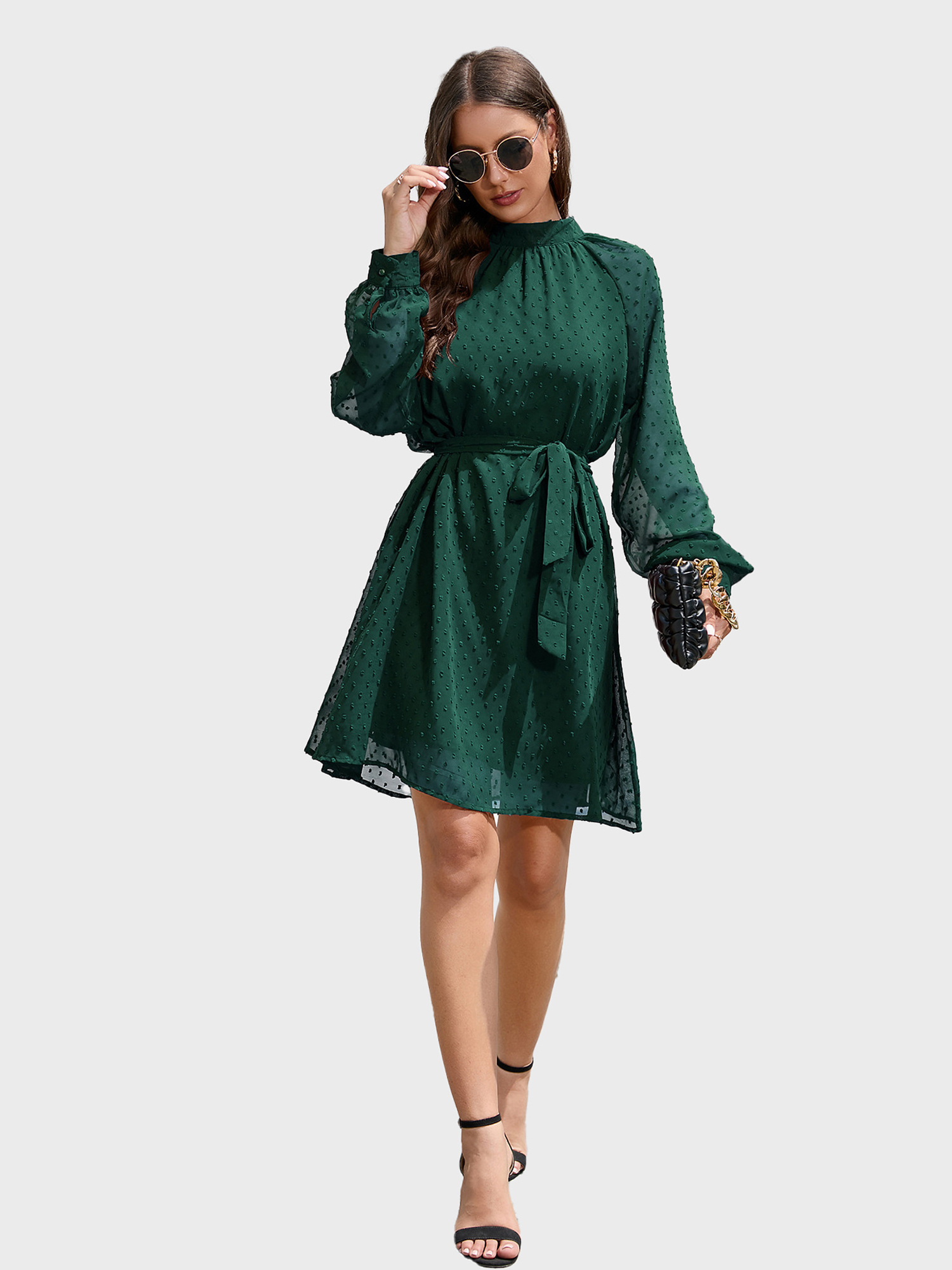 French Elegance Chiffon Mini Dress