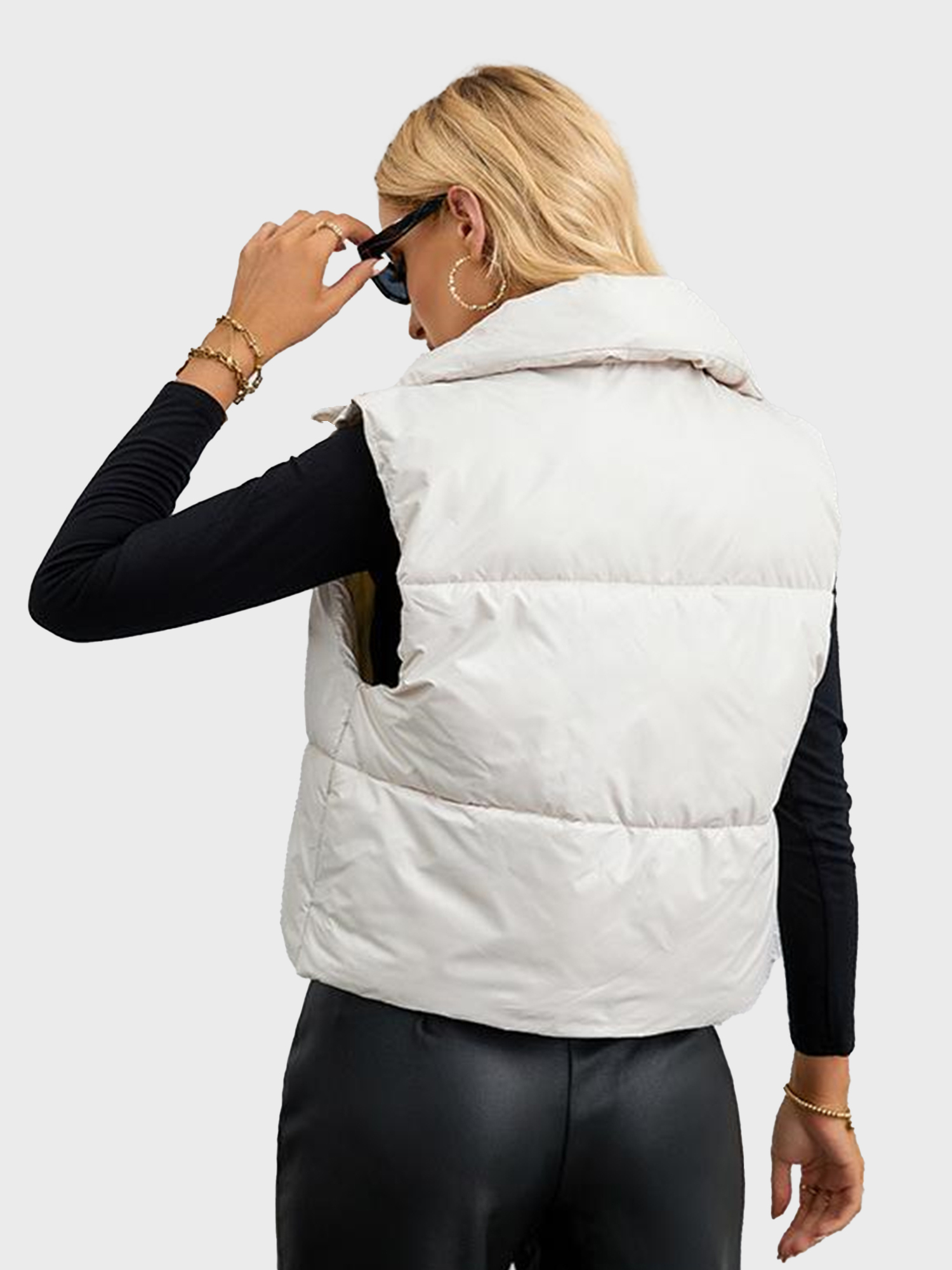 Chic Zipper-Up Down Vest