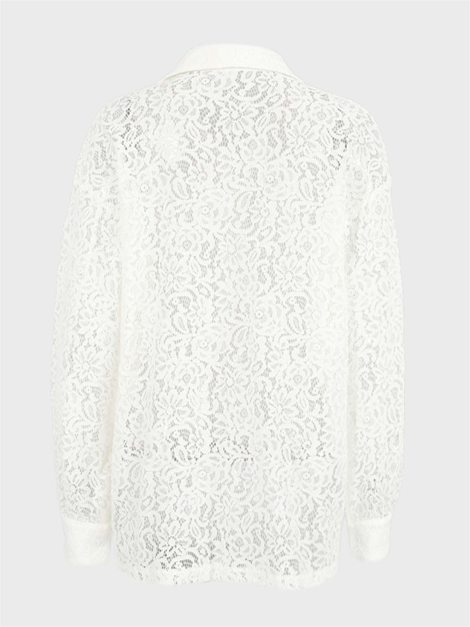 Alluring See-Through Lacey Shirt