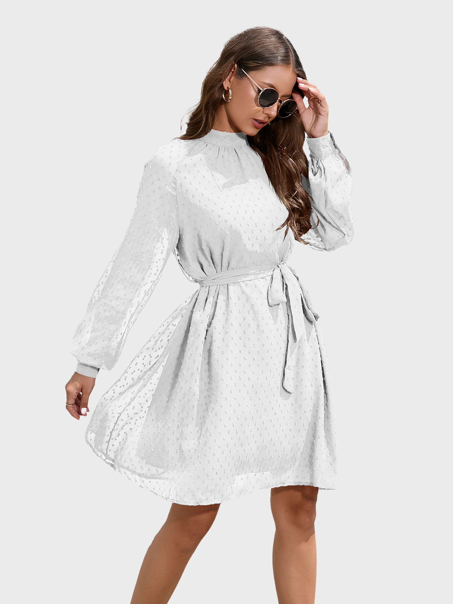 French Elegance Chiffon Mini Dress