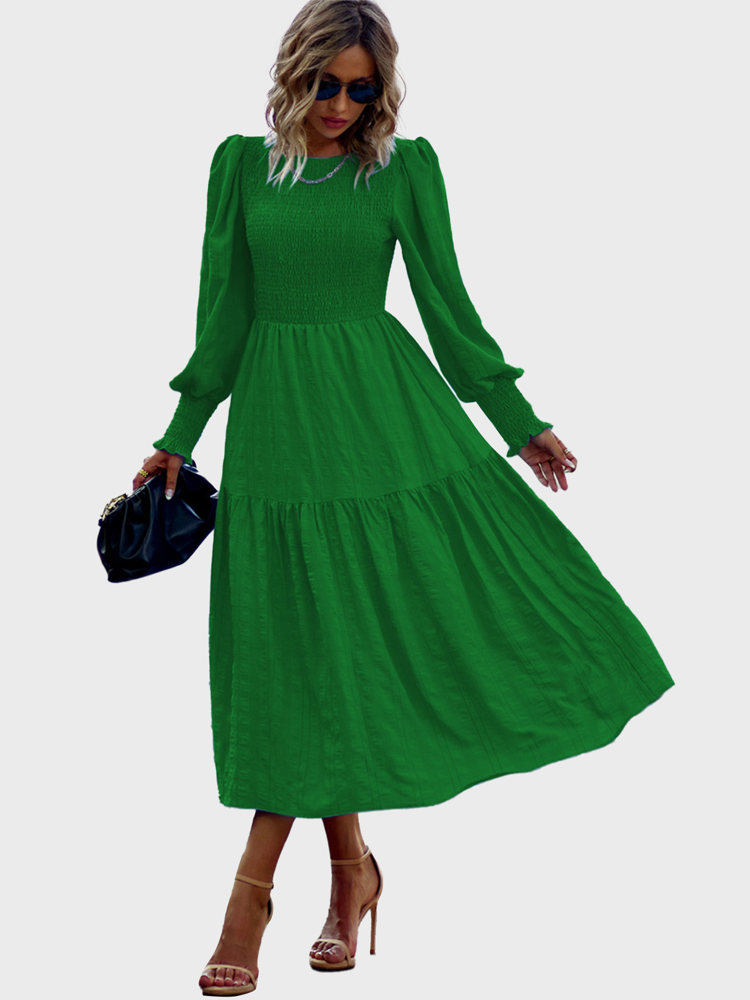 High-Grade  Elastic Billowing Dress