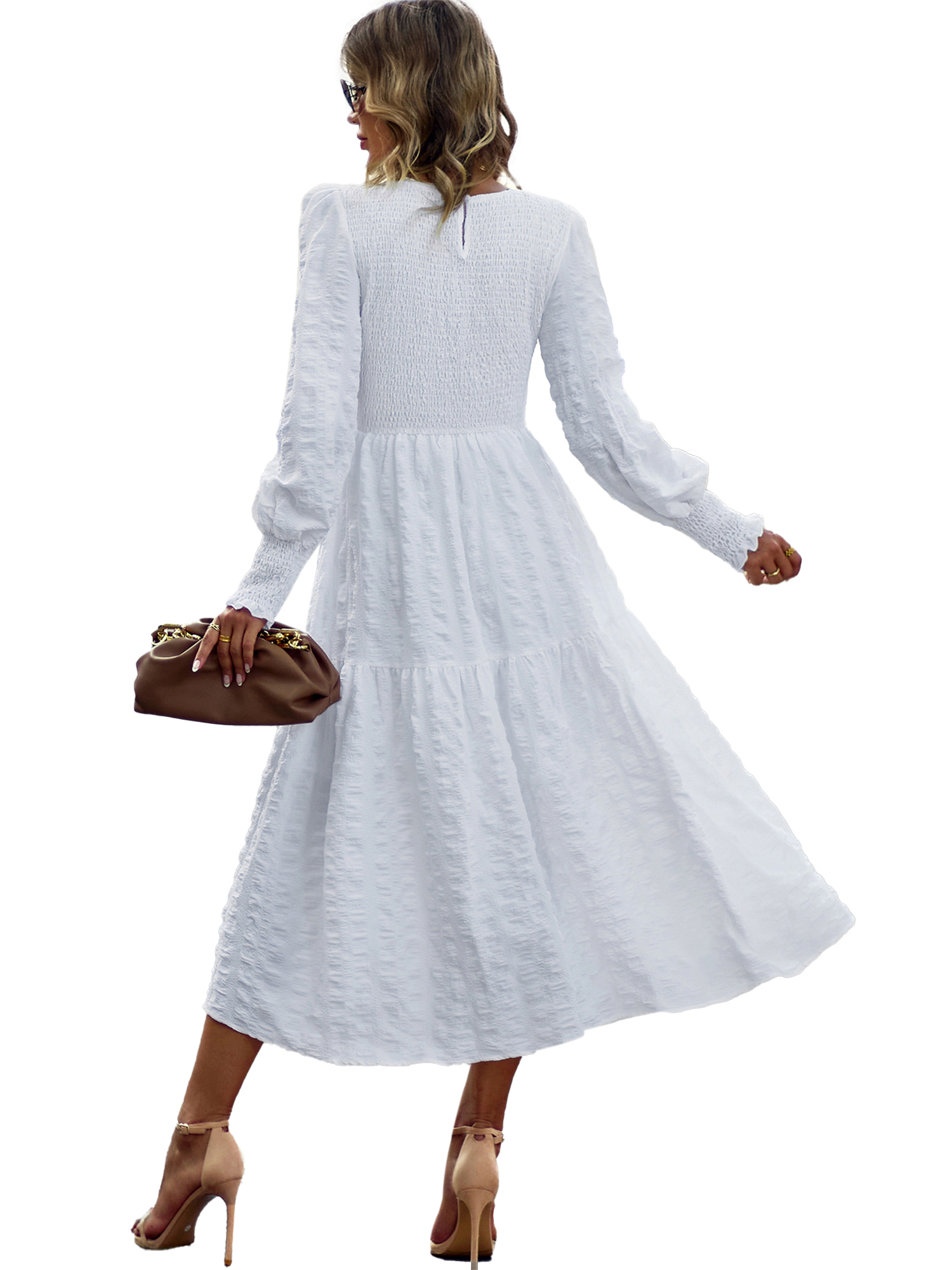 High-Grade  Elastic Billowing Dress