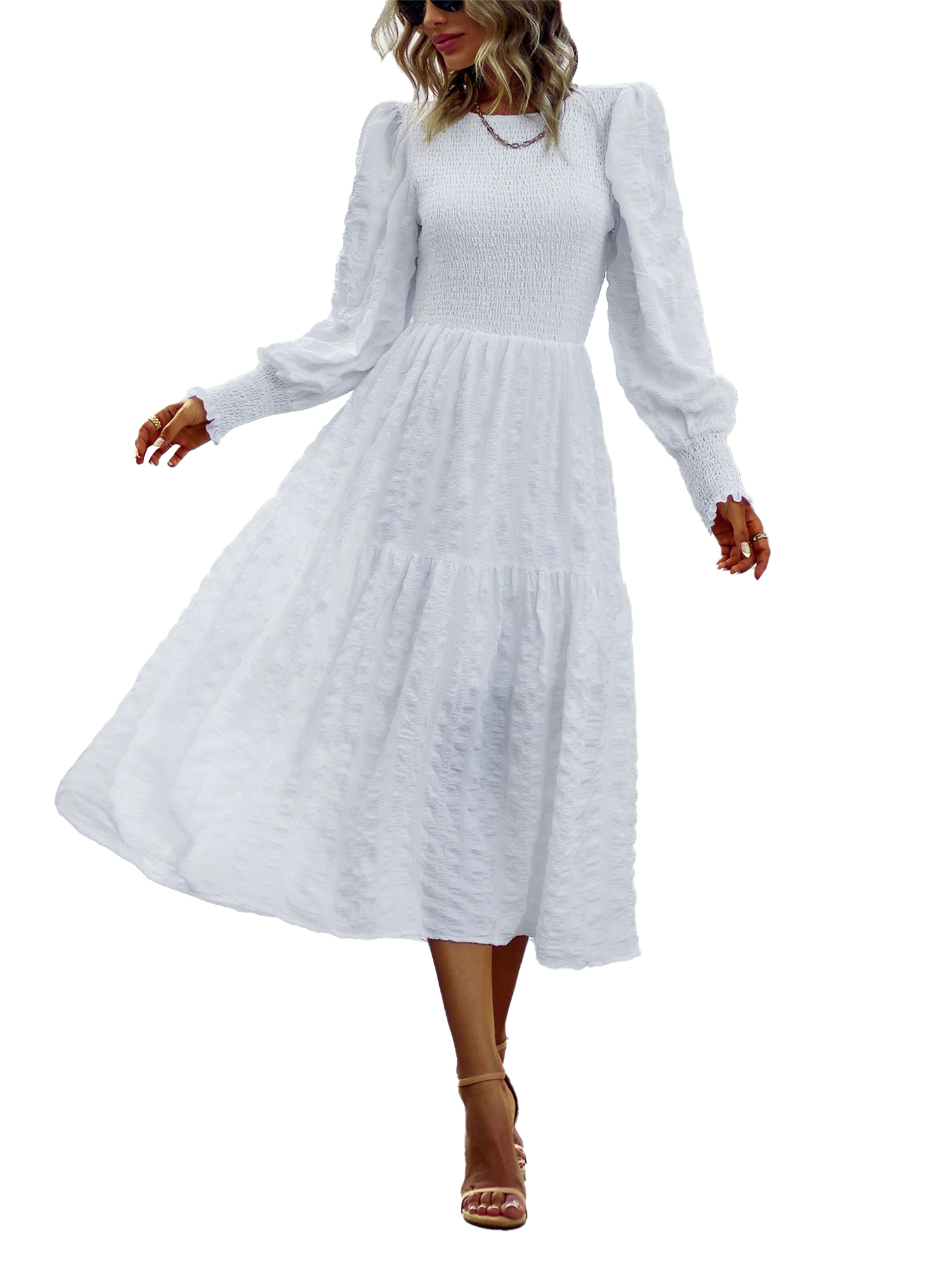 High-Grade  Elastic Billowing Dress