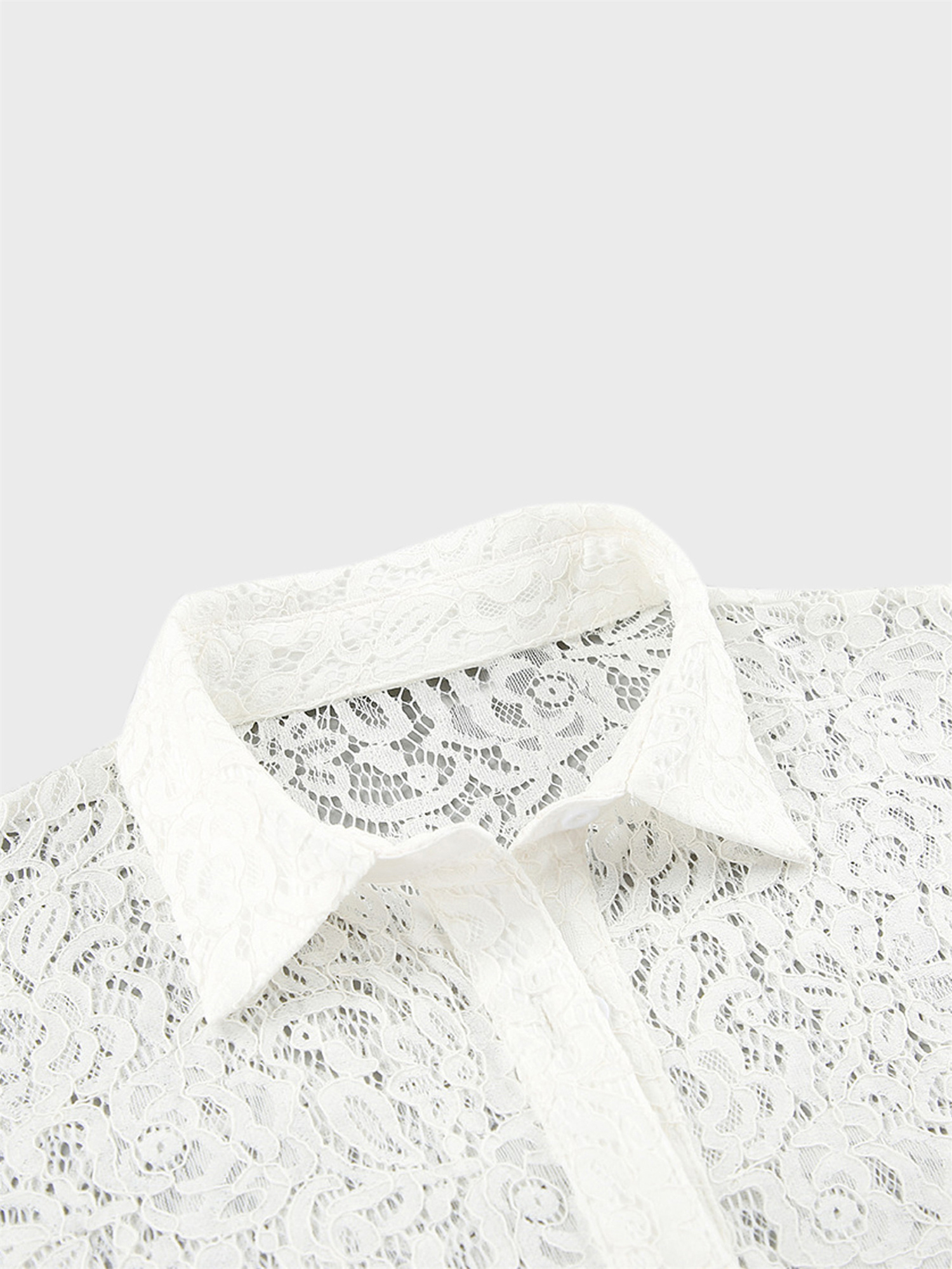 Alluring See-Through Lacey Shirt